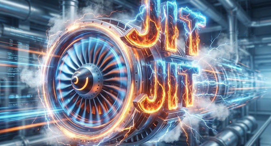 Python 3.15 JITコンパイラの高速化イメージ