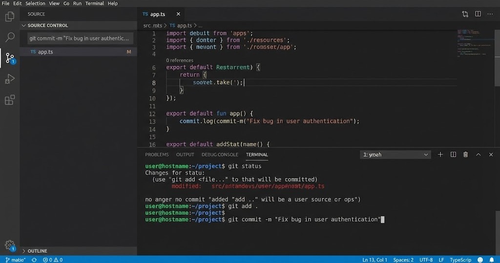 VSCodeの統合ターミナルとGit操作