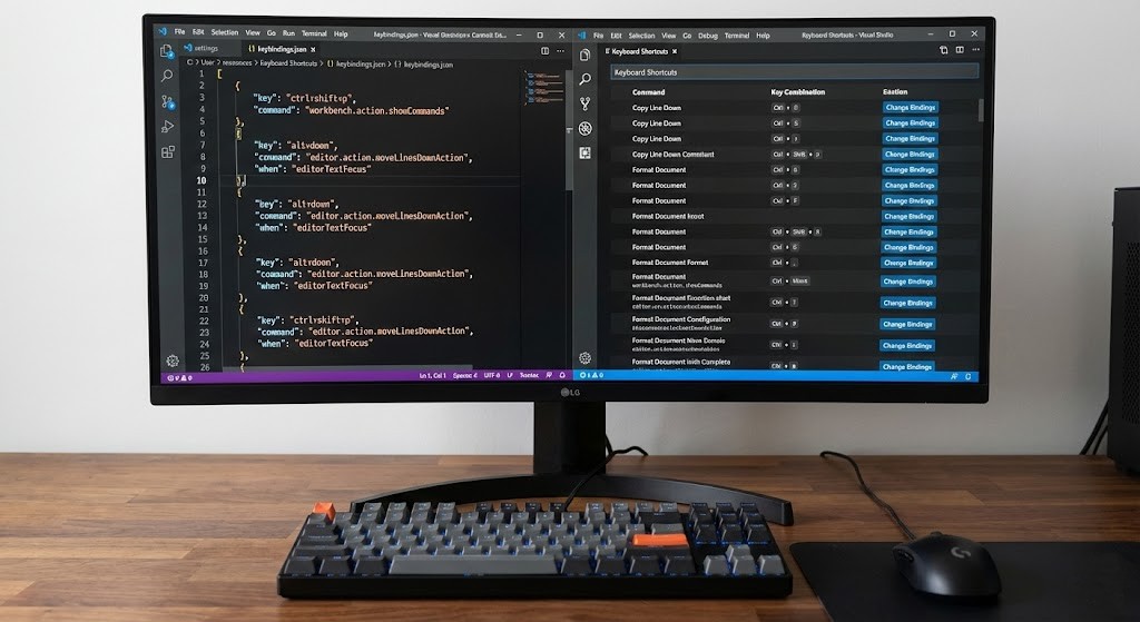 VSCodeのキーバインド設定画面