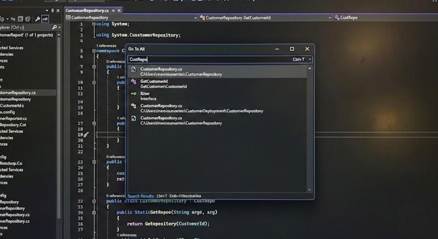 Visual StudioのGo To All検索機能