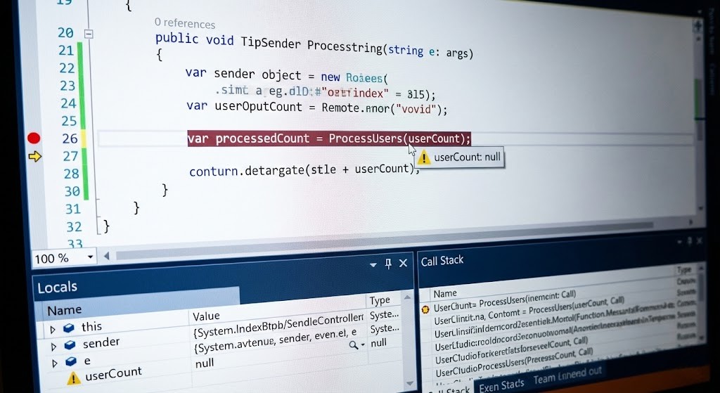 Visual Studioでのデバッグ実行とステップオーバー