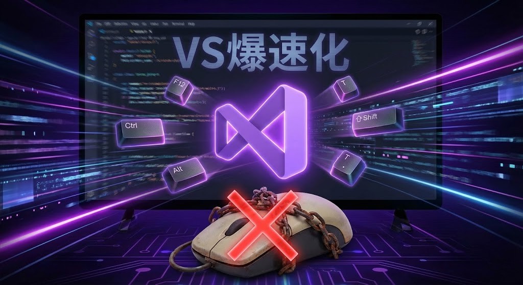 「Visual Studio × キーボード＝爆速（脱マウス）」の視覚化