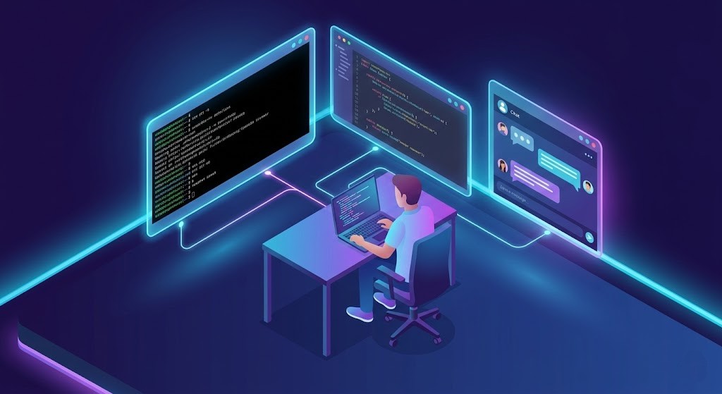 GitHub Copilot CLI、VSCode、ブラウザ版の連携エコシステムの図解