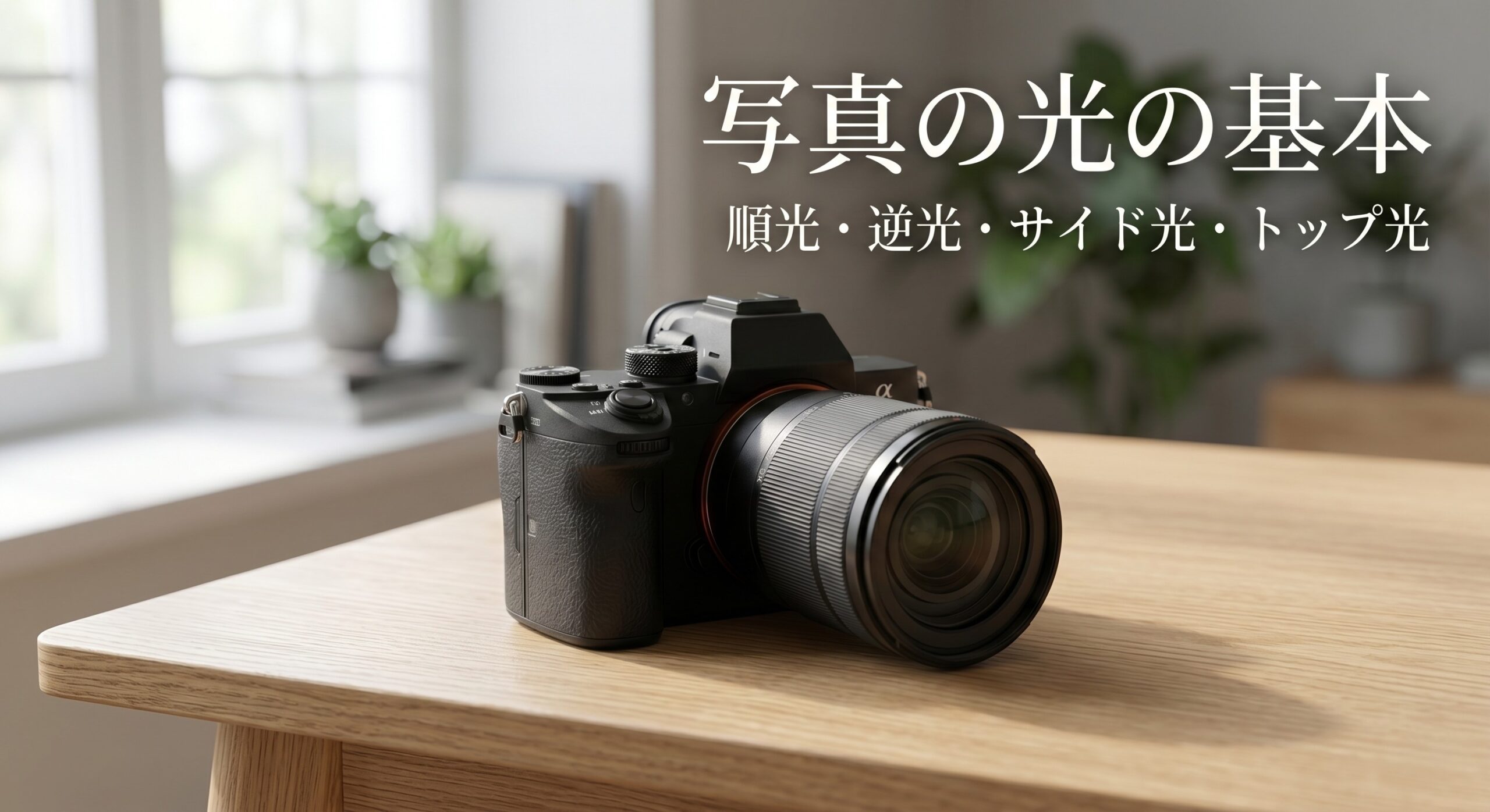 写真の光の基本：順光・逆光・サイド光・トップ光