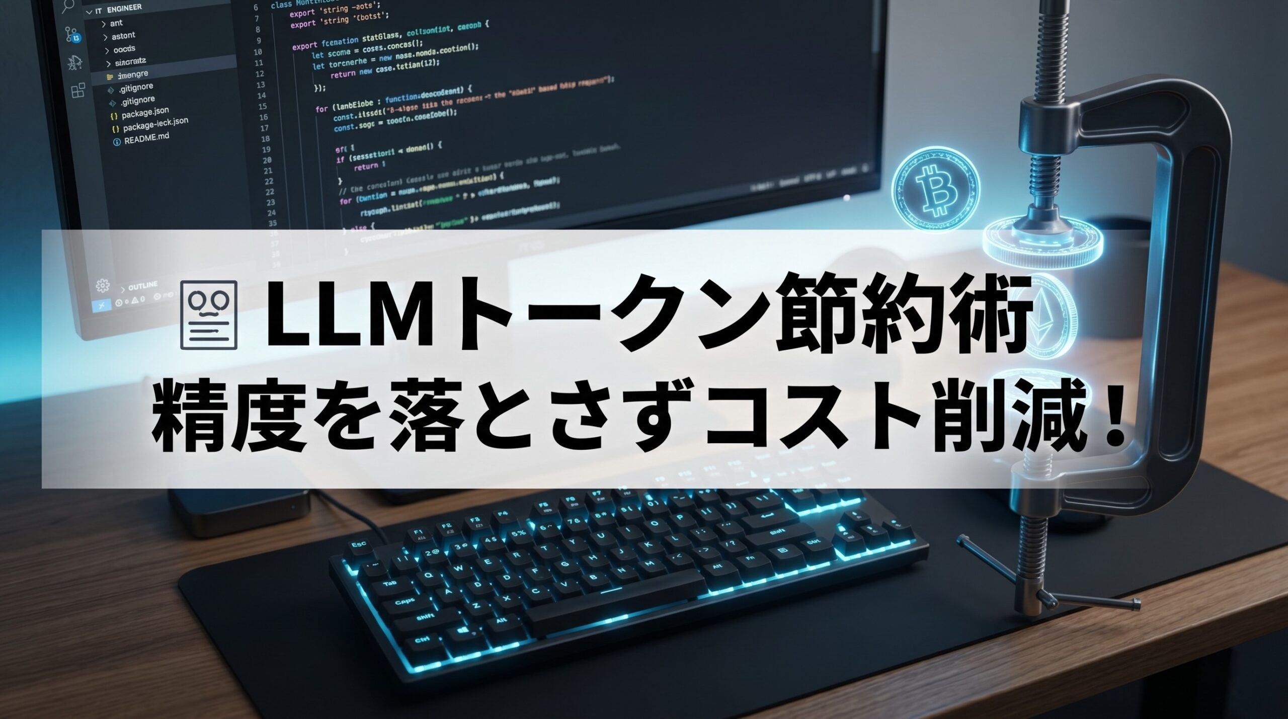 LLMトークン節約術とコスト削減を解説するアイキャッチ画像